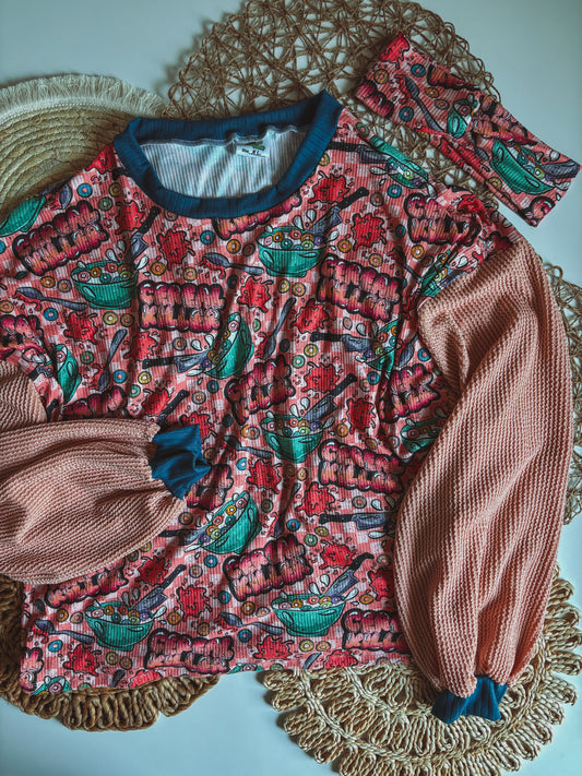 Cereal Yum Sweatshirt + Headwrap (Adult XL)