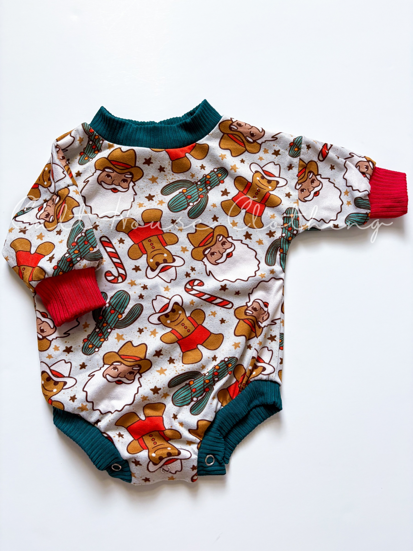 Howdy Santa Sweater Romper (NB)
