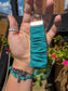 Teal Rib Knit Keychain