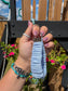 Light Blue Rib Knit Keychain