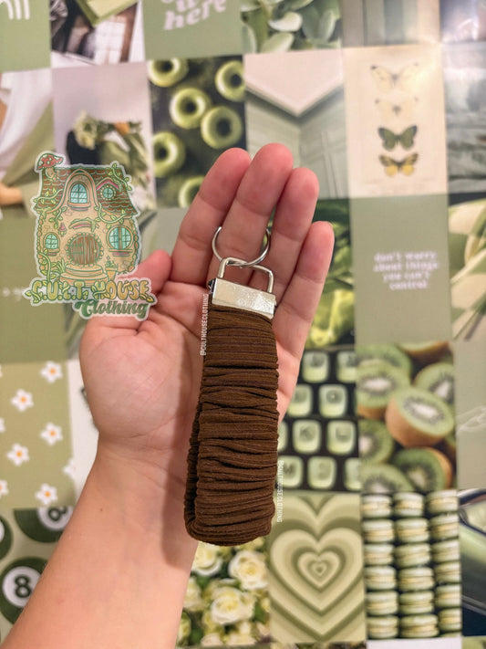 Chocolate Rib Knit Keychain