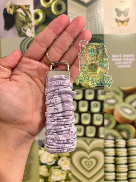Lavender Bandanna Keychain
