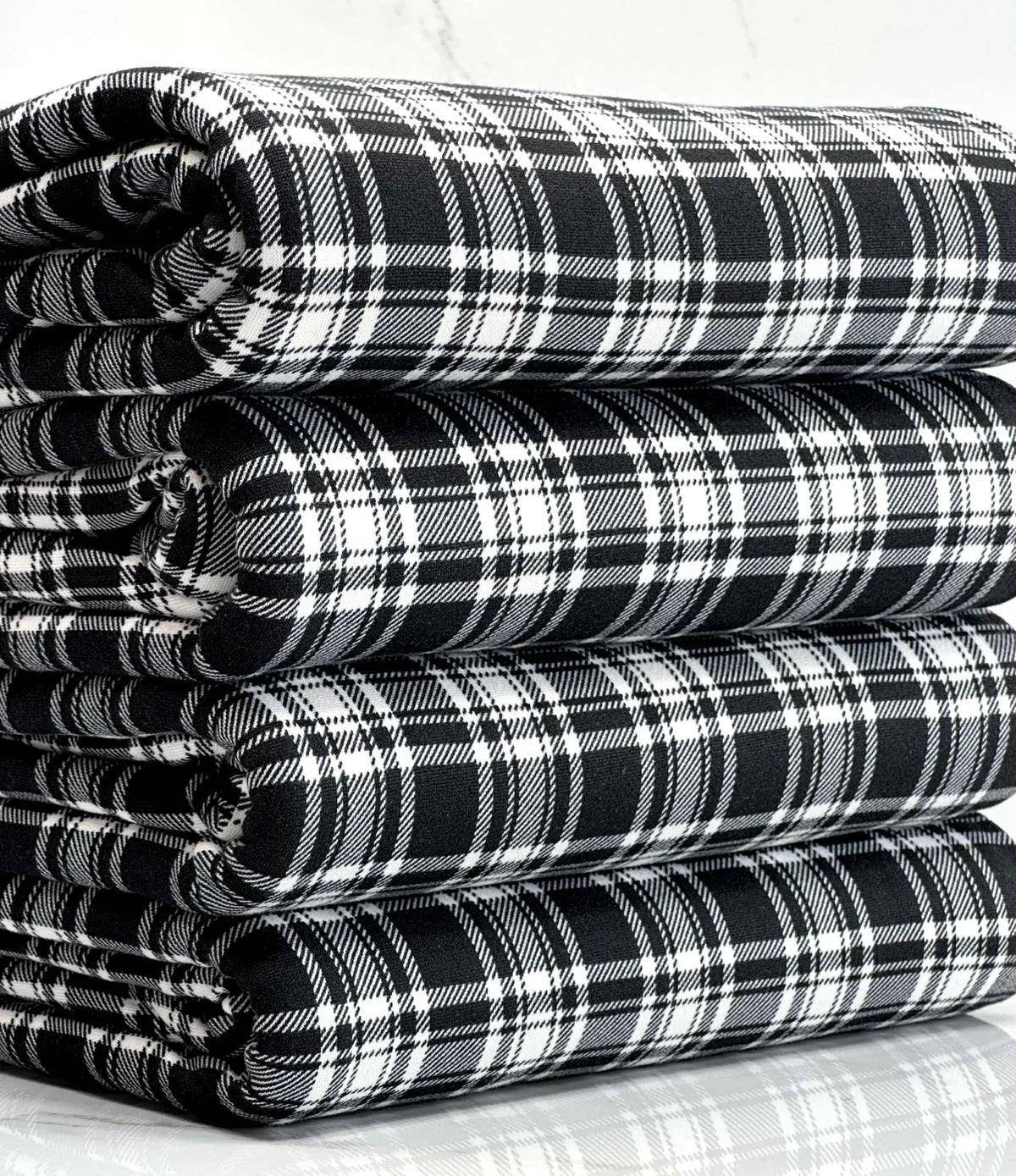 Black and Off White Plaid
