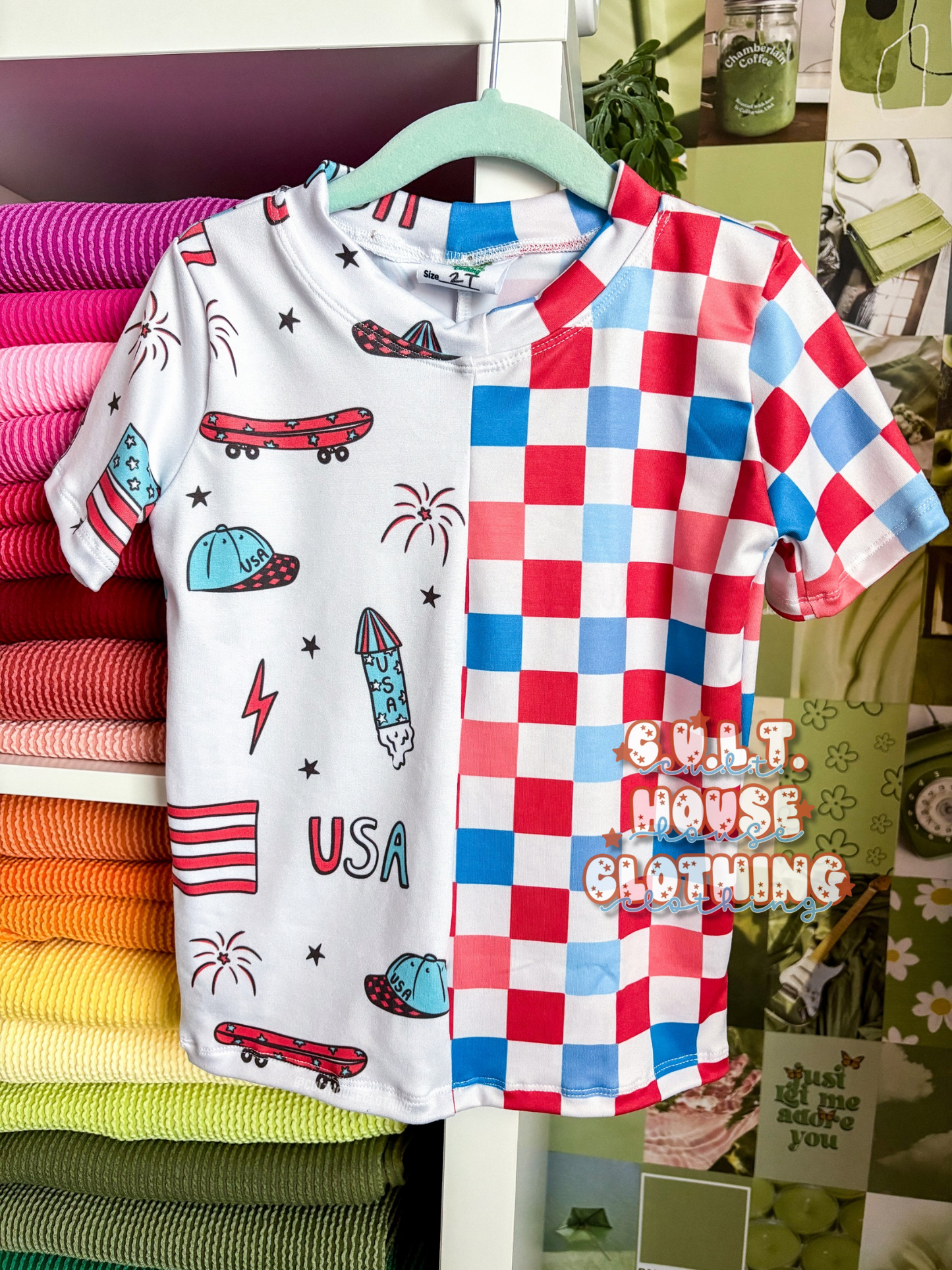 USA Dude Color Block Basic Tee (2T)