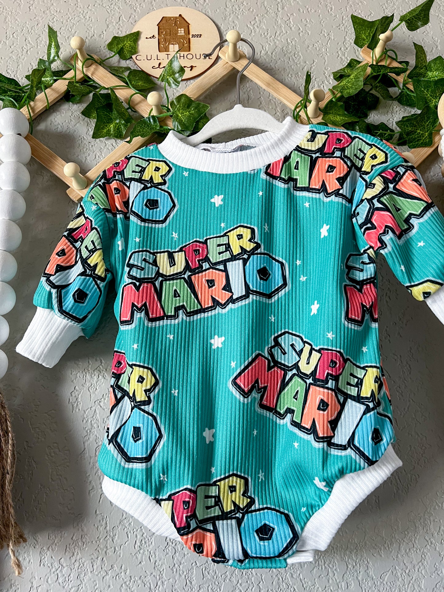 Super Bros Sweater Romper (0/3M)